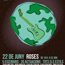 II Dia de la Música al carrer de Roses. Un proyecto de Diseño, Ilustración tradicional, Publicidad e Informática de Àlex Pérez Martín - 04.06.2013