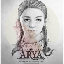 Arya Stark illustration (G.O.T) vol.2. Design e Ilustração tradicional projeto de JuanJo Rivas - 16.06.2013