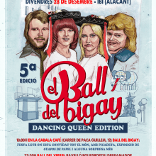 Cartel Publicitario "Ball del Bigay". Un proyecto de Diseño, Ilustración tradicional y Publicidad de Fernando Fernández Torres - 21.06.2013