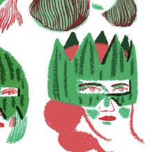 Watermelon Women. Projekt z dziedziny Trad, c i jna ilustracja użytkownika Cristina Daura - 25.06.2013