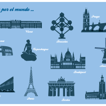 Nuestros viajes por Europa. Design, Ilustração tradicional, e UX / UI projeto de Mairim28dec - 27.06.2013