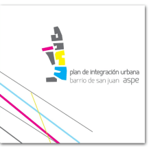 Diseño y maquetación de folleto para el Plan de integración Urbana del barrio de San Juan en Aspe . Un proyecto de Diseño e Ilustración tradicional de Elena Amérigo Alonso - 14.08.2013