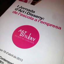 I Jornada d'Art i Disseny: de l'escola a l'empresa. Design projeto de noemi martinez - 23.08.2013