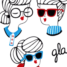 Women and Glasses. Design, Traditional illustration, and Advertising project by Alejandra Morenilla - 09.02.2013