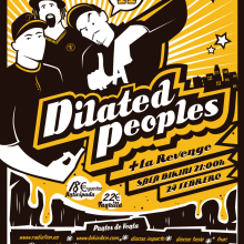 Dilated Peoples Tour Poster. Un proyecto de Diseño, Ilustración tradicional y Publicidad de Leone - 11.09.2013