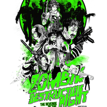 Zombie Destruction Night!. Un proyecto de Diseño e Ilustración tradicional de Buci Szalontay - 18.09.2013