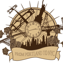 From Portland to NYC. Design e Ilustração tradicional projeto de Elisa de la Torre - 18.09.2013