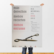 Diseño de Cartel: Dia Mundial del Sida 2012. Un proyecto de Diseño de Maria José Cuenca Ibáñez - 03.10.2013