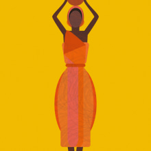 African Woman Concept Art Print. Un proyecto de Ilustración tradicional de Laura Minimalia - 10.10.2013
