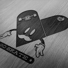 Diseño de Personajes -Go skate- . Traditional illustration project by Domingo Hernández Vaquero - 10.22.2013