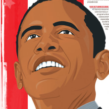 Elección de Obama. Design, and Traditional illustration project by allangraphic - 10.28.2013