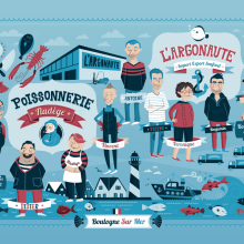 L'Argonaute. Design, Traditional illustration, and Advertising project by Rebombo estudio - 10.28.2013