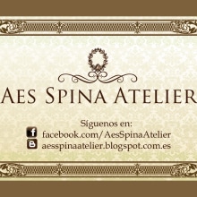 Tarjeta Aes Spina Atelier. Un proyecto de Ilustración tradicional, Br, ing e Identidad, Diseño editorial y Diseño gráfico de Marta Arévalo Segarra - 03.11.2013