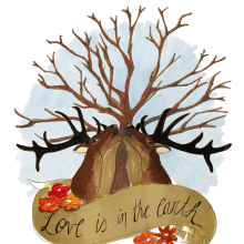 Love is in the earth. Design, and Traditional illustration project by Anna Alcón - 11.06.2013