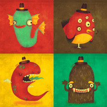 Baby Monsters. Un proyecto de Diseño, Ilustración tradicional, Publicidad, Cine, vídeo y televisión de Jotaká - 11.11.2013