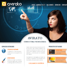 Avirato website & logo. Design, Programação , e UX / UI projeto de Marta de Carlos-López - 15.11.2013