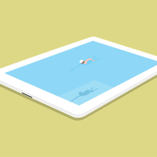SwimmingPad. Design, and Traditional illustration project by Beitebe  - 11.16.2013