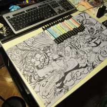 Naruto's playmat. Un proyecto de Diseño, Ilustración tradicional, Fotografía, Cine, vídeo y televisión de Sara C. Rodríguez - 19.11.2013