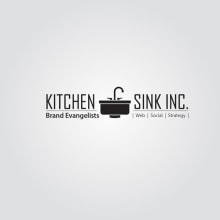 Kitchen Sink logo. Design, and Traditional illustration project by Anna H - 11.24.2013