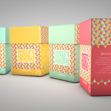 Packaging Hot&Cold Cafe. Design, Ilustração tradicional, Instalações, e 3D projeto de Lucia Perales - 24.11.2013