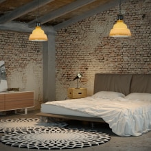 Industrial bedroom. Design, Instalações, e 3D projeto de David Palomino Bautista - 25.11.2013