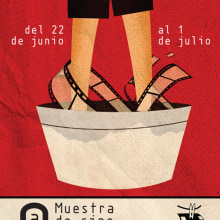 9 Muestra de Cine de Lavapiés. Design, and Traditional illustration project by Iago Berro - 11.26.2013