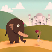 Punjab, el elefante aventurero. Un proyecto de Ilustración tradicional de grisArdilla - 27.11.2013