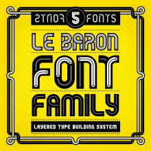Le Baron - Free Font Family. Un proyecto de Diseño, Diseño gráfico y Tipografía de mimetica - 28.11.2013