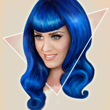 Blue Hair. Design, and Traditional illustration project by Marta Rodriguez - 12.01.2013