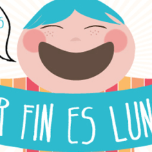 Ilustración para cabecera de página de Facebook "Por fín es Lunes". Design e Ilustração tradicional projeto de Izaskun Sáez - 09.08.2013
