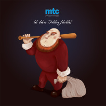 Un Santa para los tiempos que corren. Traditional illustration project by walter swinney - 12.11.2013
