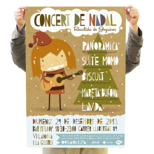 Concert de Nadal. Design, Traditional illustration, and Advertising project by Rafa Garcia - 12.12.2013