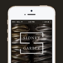 Sidney Garbar mobile app. Design, Fotografia, e UX / UI projeto de Xavier Nadal - 17.12.2013
