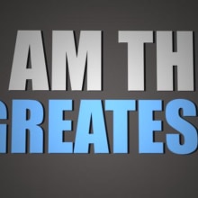 I am the greatest: Motion type. Design, e Motion Graphics projeto de Laia Cuberes - 24.11.2012