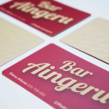 Diseño de Logo y tarjetas de visita para Bar Aingeru. Design projeto de David Presa Altuna - 26.12.2013
