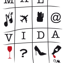 Mala Vida Vino Tinto. Design, and Traditional illustration project by Francesca Della Croce - 01.02.2014