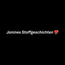 Logotipo Janines Stoffgeschichten. Un proyecto de Diseño de Darmo Ferraz Provecho - 06.02.2013