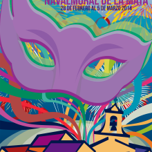Cartel Carnaval Navalmoral de  la Mata. Un proyecto de Diseño e Ilustración de Pablo Fernandez Diez - 09.12.2013