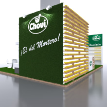 Stand para  la firma Chovi. Feria Alimentaria 2014 (Barcelona). Un proyecto de Diseño, Publicidad y 3D de Paula Jimenez Peiro - 21.10.2013