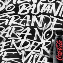 Coca-Cola Zero calligraphy. Design project by Joluvian - 02.08.2013