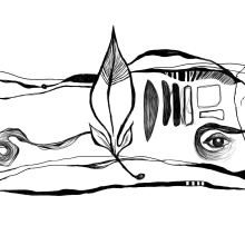 modo "ON". Ilustração tradicional projeto de Marina Burgaya - 09.01.2014