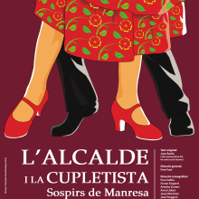 Cartel obra de teatro inocentada de Manresa. Design, Traditional illustration, and Advertising project by David Rodríguez - 01.10.2014