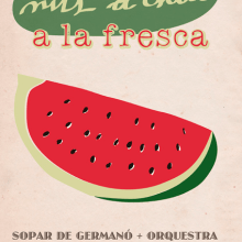 Nits d'estiu a la fresca. Design, Traditional illustration, and Advertising project by Anna Cánovas - 01.12.2014