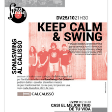 Carteles conciertos Trimestrales Sona Swing . Un proyecto de Diseño de Natalia Solana - 12.01.2014