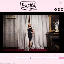 Website Exotica by Silvia Superstar www.exoticacouture.com. Design projeto de Carolina Pasero Alonso - 11.12.2013