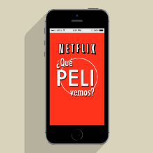 Netflix App "¿Qué peli vemos?". Design, and Advertising project by Jorge Garcia Redondo - 01.16.2014