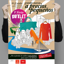 5ª Feria Outlet Murcia, final y descarte. Design, Traditional illustration, and Advertising project by Señor Rosauro - 10.17.2012