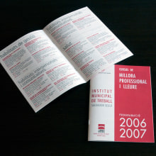 imagen corporativa Institut Municipal de Treball '04-'07. Een project van  Ontwerp y  Reclame van Josep M Garcia Gualdo - 20.04.2004