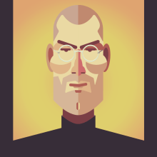 Steve Jobs. Projekt z dziedziny Design, Trad, c i jna ilustracja użytkownika Federico Cerdà - 20.01.2014