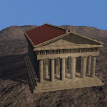 Templo griego (Animación). Design, Motion Graphics, e 3D projeto de Francisco José Hidalgo - 26.01.2014